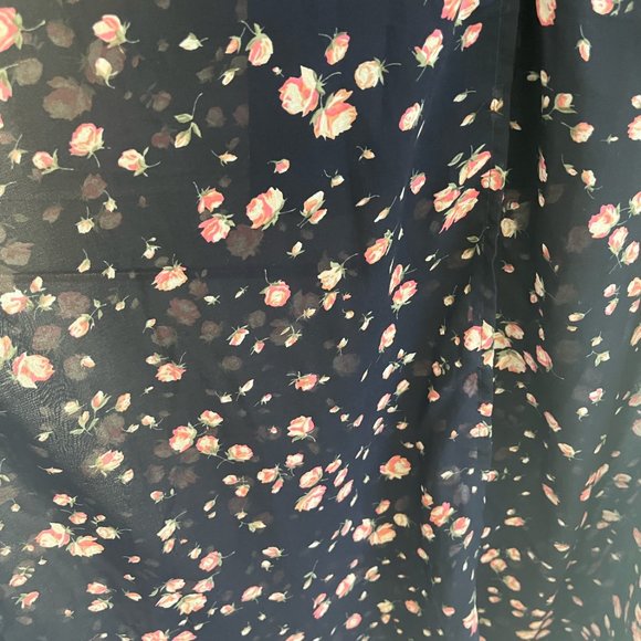 Volcom Two-Piece Silk Maxi Floral Dress w/Cotton Slip - Picture 6 of 6